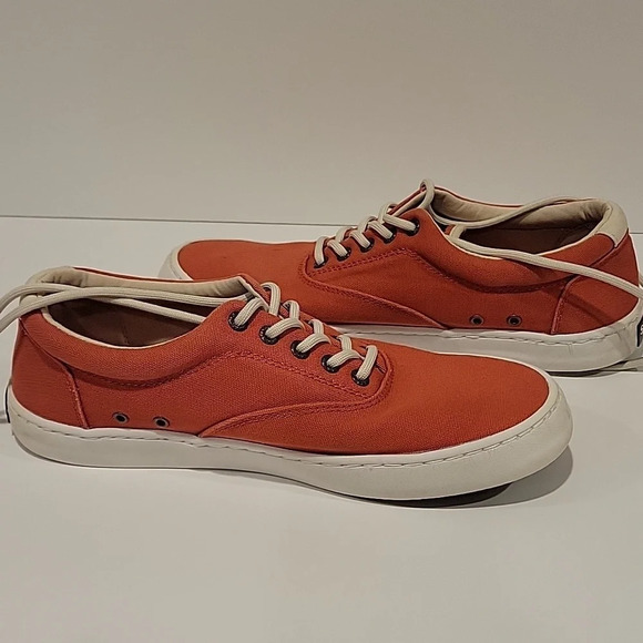 Sperry Canvas Men Size 9 Rust Color Lace Up‎ Tennis Shoe - Picture 10 of 15